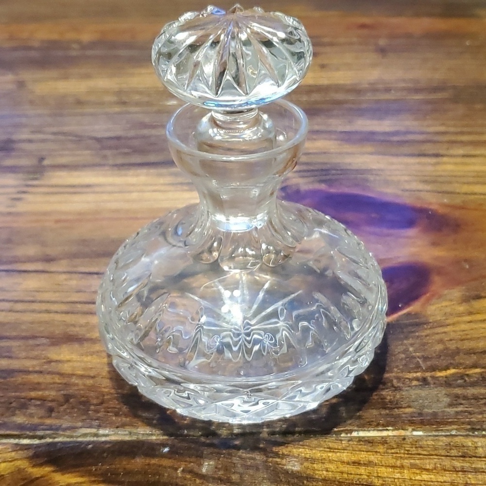 Vintage Crystal Perfume Bottle with Stopper